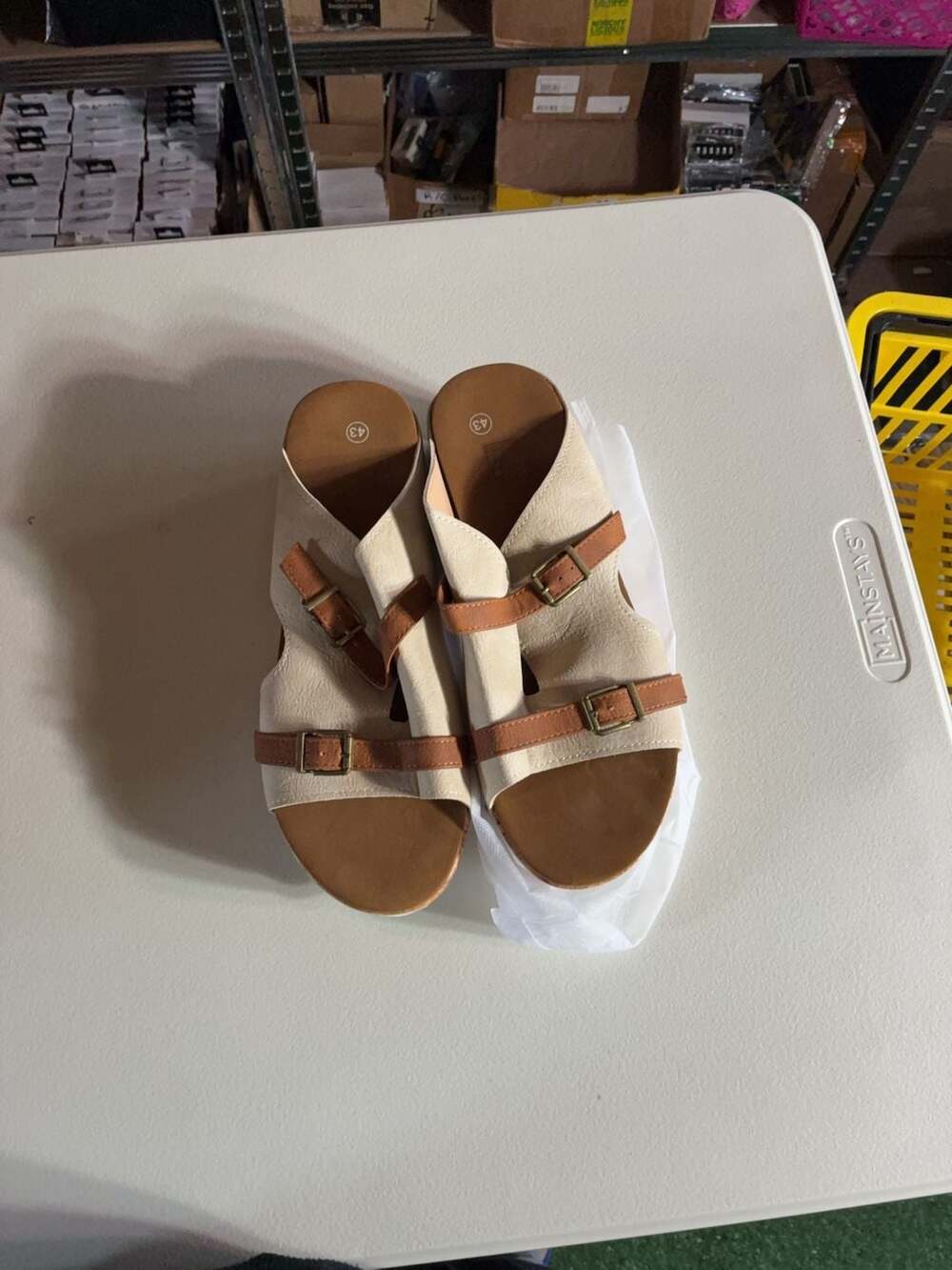 Unbranded Two-Tone Buckle Strap Sandals Size 43